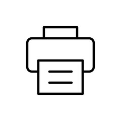 Print icon Outline vector for web ui