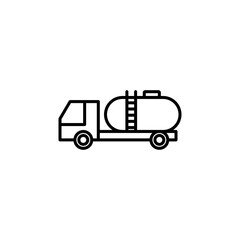 Fuel Truck thin line vector icon.