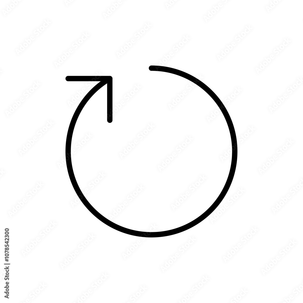 Aufkleber reset icon outline vector for web ui
