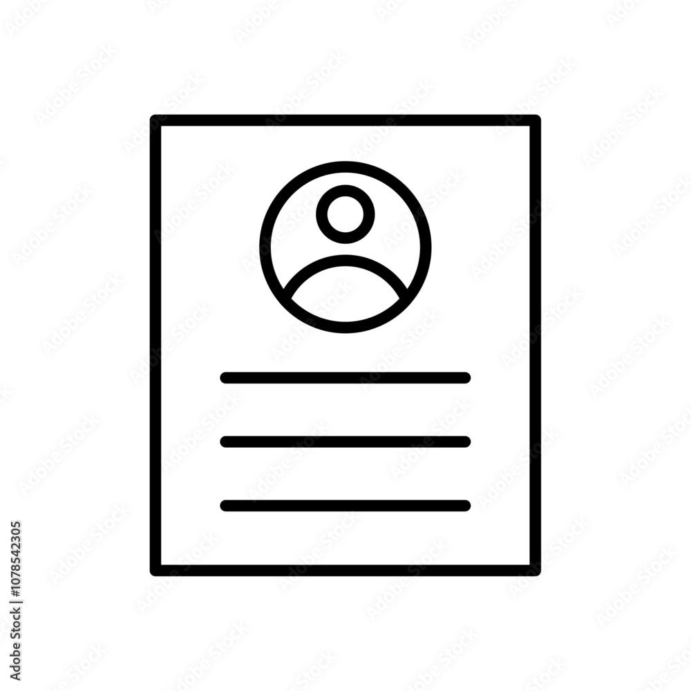Aufkleber resume icon outline vector for web ui