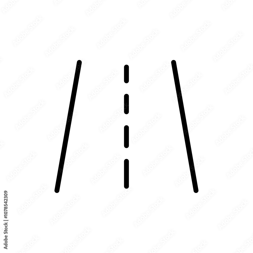 Aufkleber Road icon Outline vector for web ui