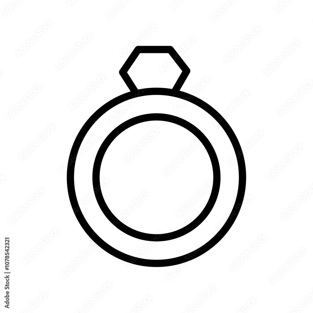 Poster Ring icon Outline vector for web ui