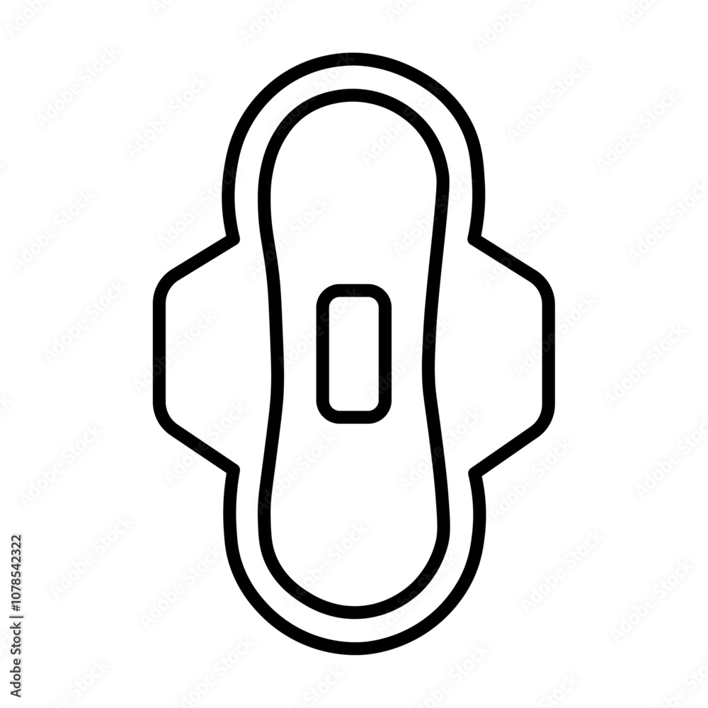 Poster Sanitary pad Outline vector for web ui