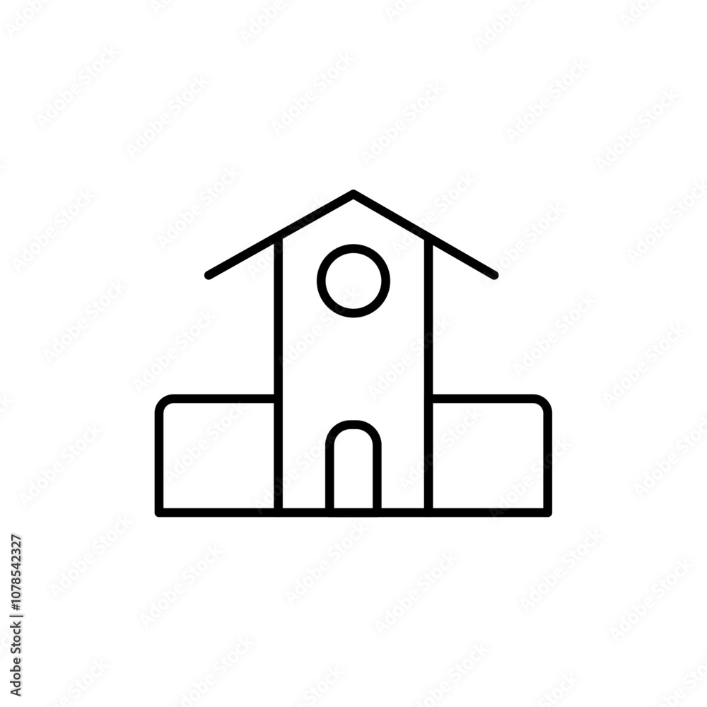 Poster school icon outline vector for web ui