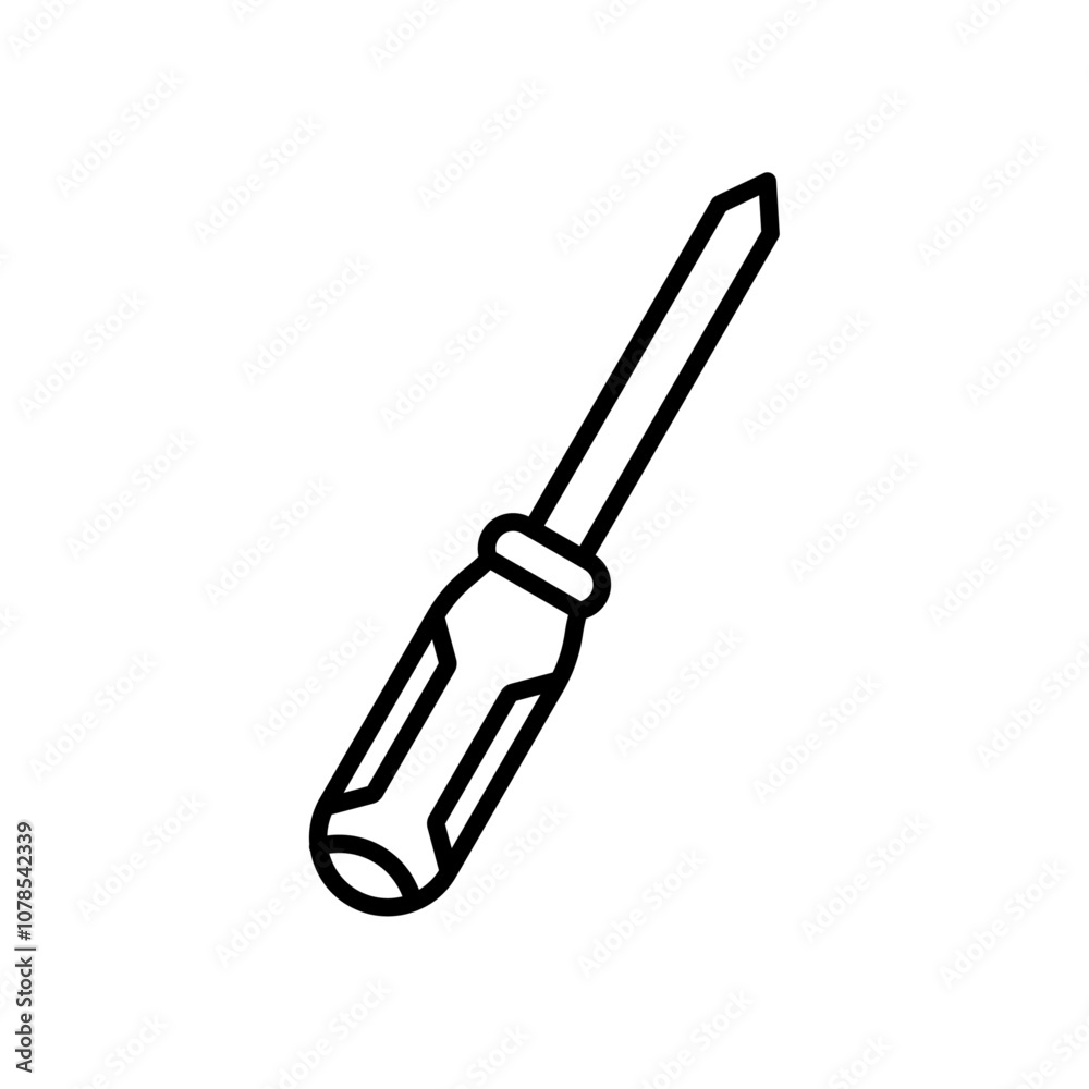 Aufkleber screwdriver icon outline vector for web ui