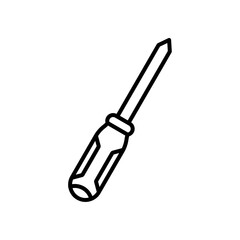 Screwdriver icon Outline vector for web ui