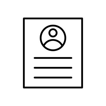 recommend clip art: Resume icon Outline vector for web ui