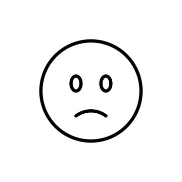 recommend clip art: Sad icon Outline vector for web ui