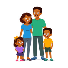 happy family portrait contain father mother son daughter baby