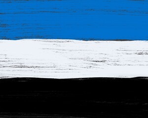 estonian flag background with paint strokes