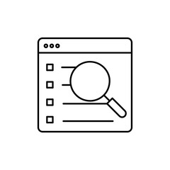 Search online icon Outline vector for web ui