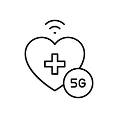 Obraz premium 5g In Healthcare vector icon