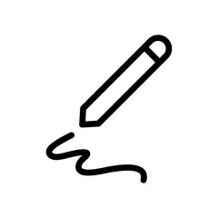 Signature icon Outline vector for web ui