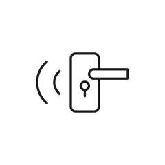 Smart lock icon Outline vector for web ui