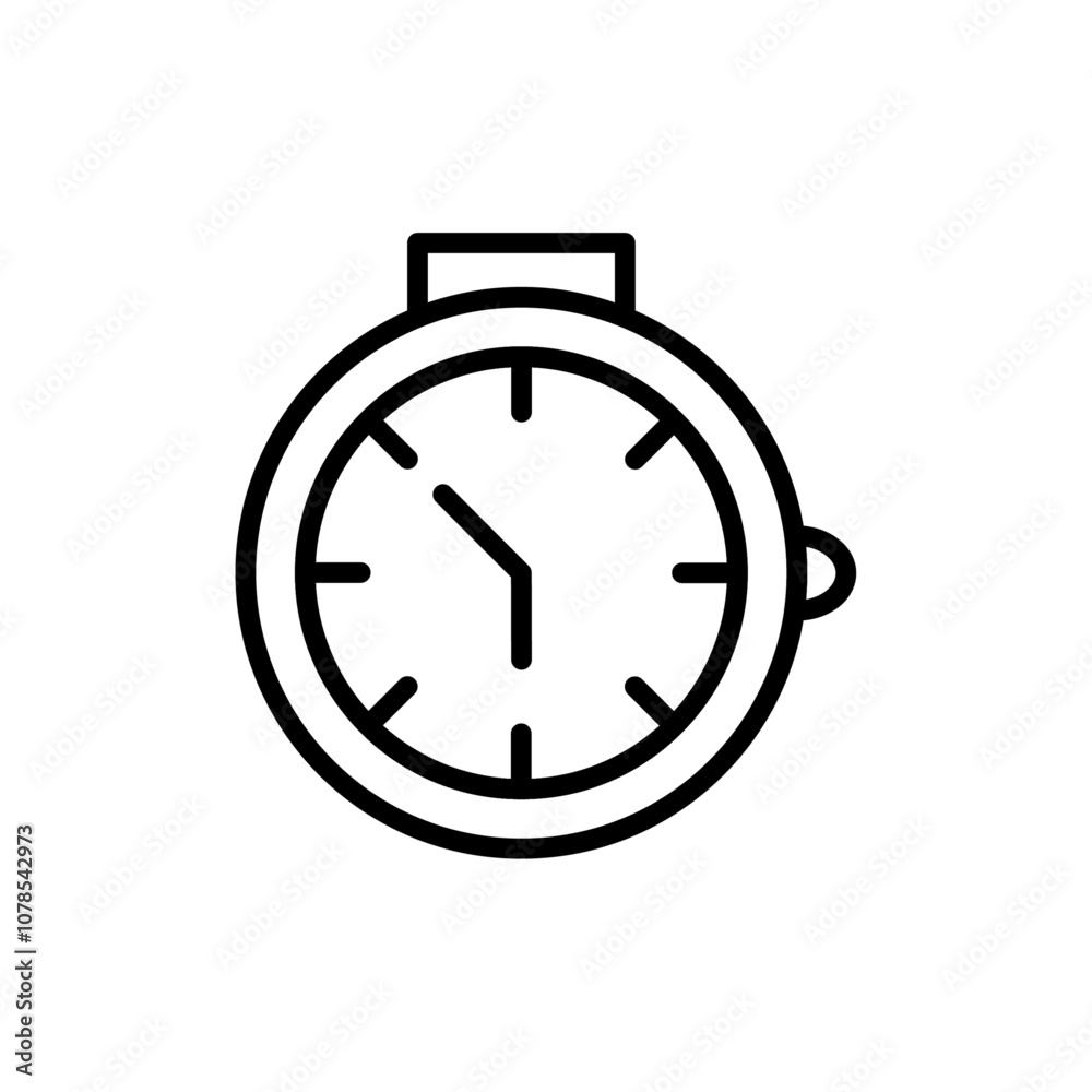 Poster Stop watch icon Outline vector for web ui