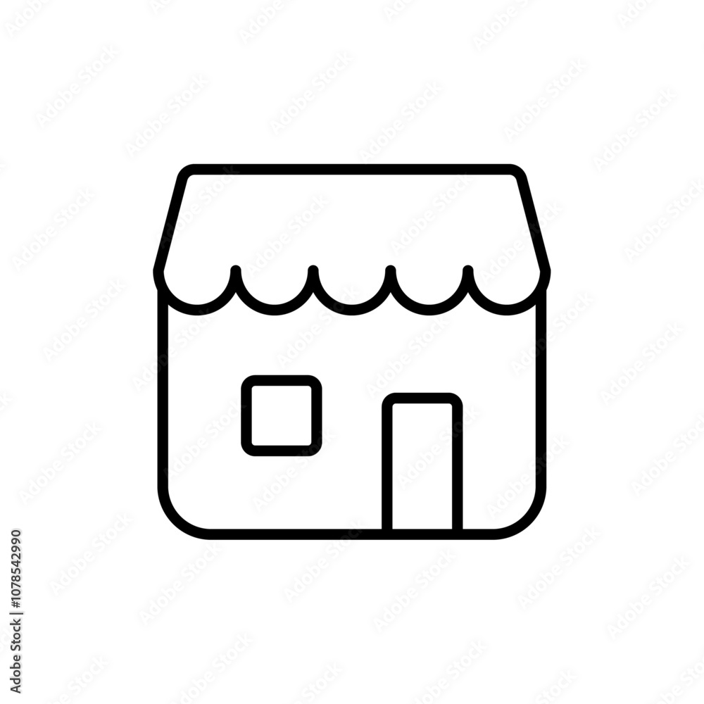 Poster store icon outline vector for web ui