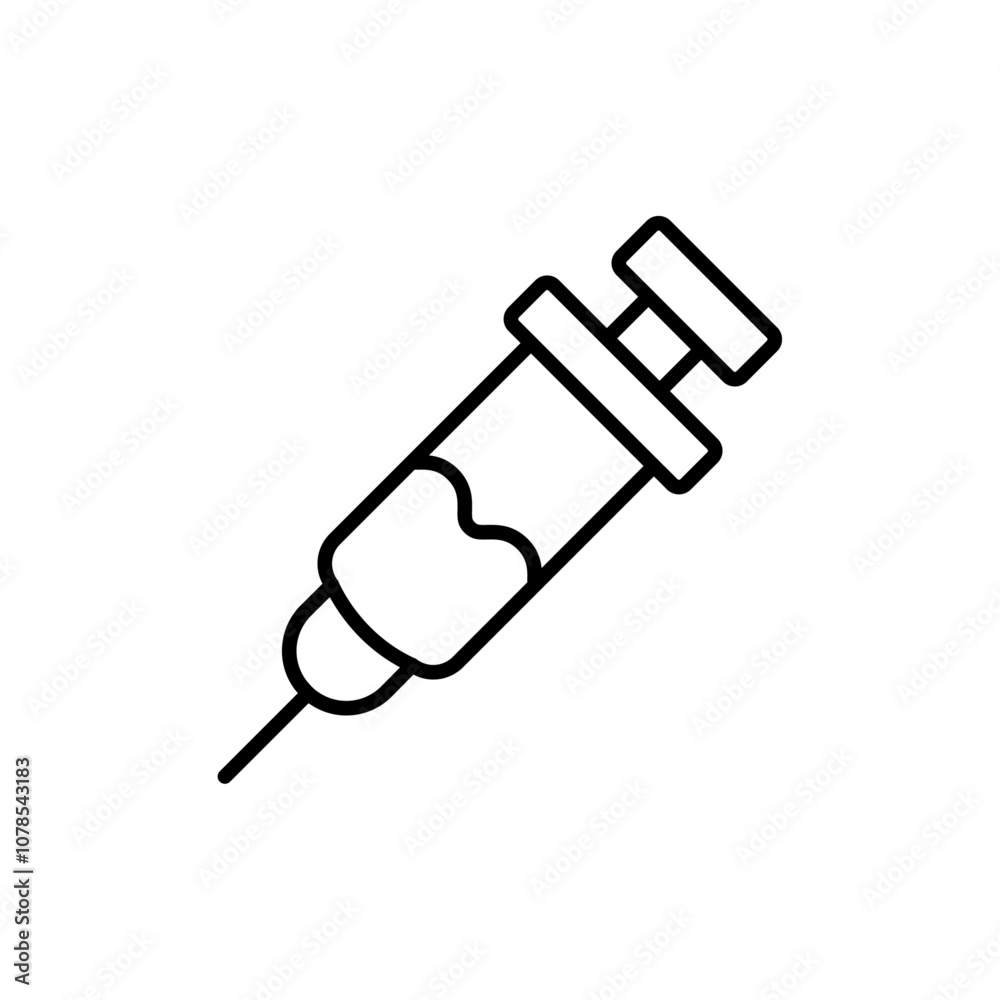 Poster Syringe icon Outline vector for web ui