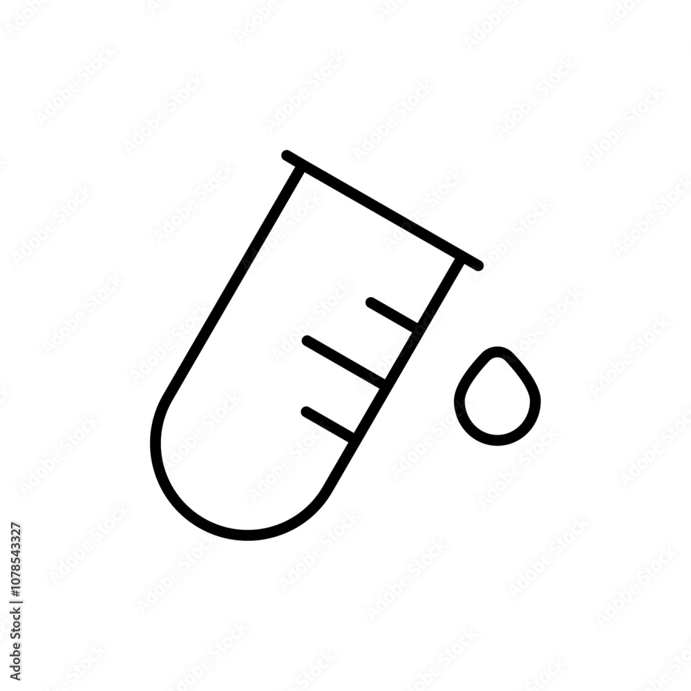 Poster Test tube icon Outline vector for web ui