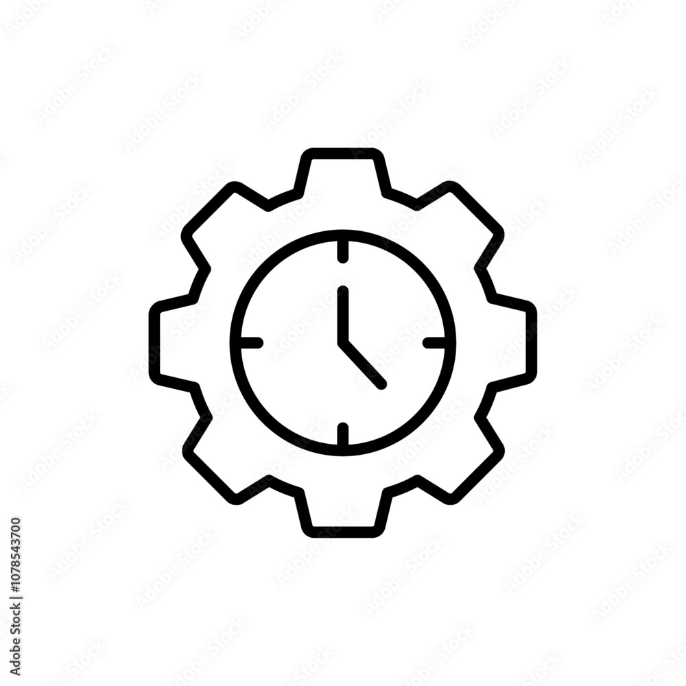 Poster Time management icon Outline vector for web ui