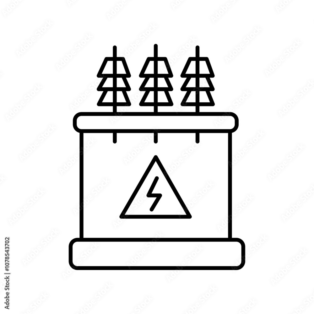 Poster Transformer icon Outline vector for web ui