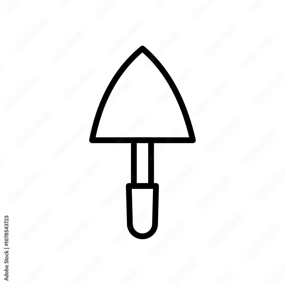 Poster trowel icon Outline vector for web ui