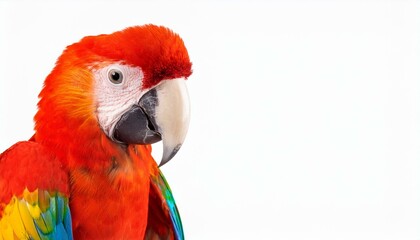 Fototapeta premium Colorful macaw parrot with vibrant feathers isolated on transparent background, ideal for tropical and exotic design projects