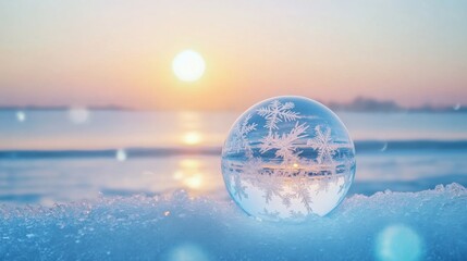 Beautiful winter outdoor illustration