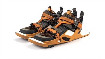 Modern Orange & Black Sports Shoes - Activewear Footwear for Training, Running, Fitness, Gym, Hiking, and Outdoor Adventures