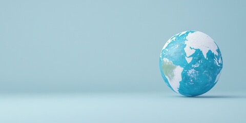 A vibrant globe on a soft blue background representing global awareness and unity.