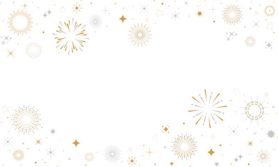 Colorful Fireworks and Sparks Background.Vector Design.