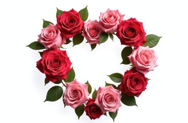 Obraz premium Intertwined roses letter “0”, realist precision, high saturation, beautiful, inspiring, isolated, flat white background