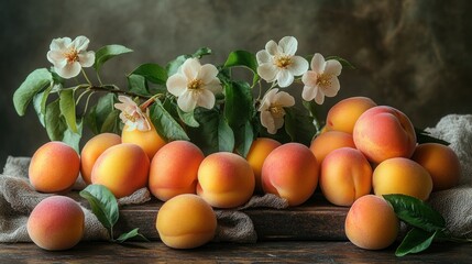 Still Life with Apricots and Blossom