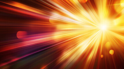 Abstract background featuring a radiant sunburst with glowing light rays, warm yellow and orange hues blending into soft gradients, capturing the essence of sunlight.