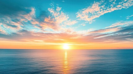 Fototapeta premium Peaceful Sunset Over Ocean