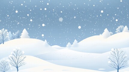 Beautiful winter outdoor illustration