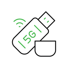 5g Usb vector icon