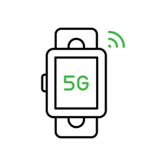 5g Smartwatch vector icon