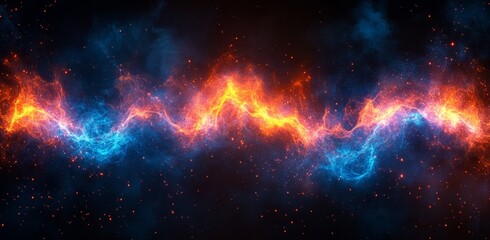 Modern illustration of wave wireframe. Concepts of online stock and big data. Concepts of digital communication and innovation.