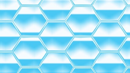 Blue and white Seamless pattern of hexagon gradient grid for paper, banner, and poster.