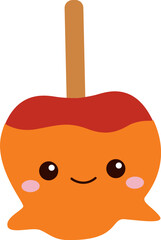 Cute autumn elements, candy apple