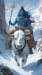 Shiva, phone wallpaper, the god of ceremonies, music, and the warding off of suffering and disease, as well as the warding off of evil.