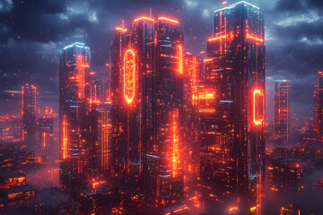 Fototapeta premium Abstract sci-fi style background image,Modern sci-fi science image