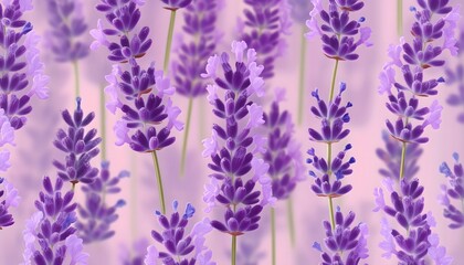 Obraz premium A seamless illustration of colorful lavender flowers