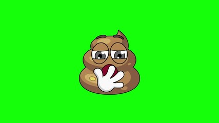 poop Yawning face animation, insufficient sleep, boredom with a person or topic