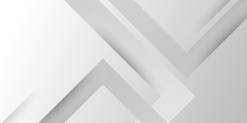 Abstract white and grey arrows overlay texture background. Modern elegant white gray banner background with creative design and shiny lines.Light gray triangle abstract subtle vector background.