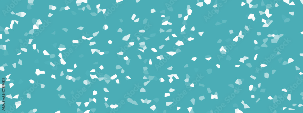 Poster Abstract background of crystallized. Aqua colored Geometric Retro tiles pattern. Blue paper texture background and terrazzo flooring texture polished stone pattern.