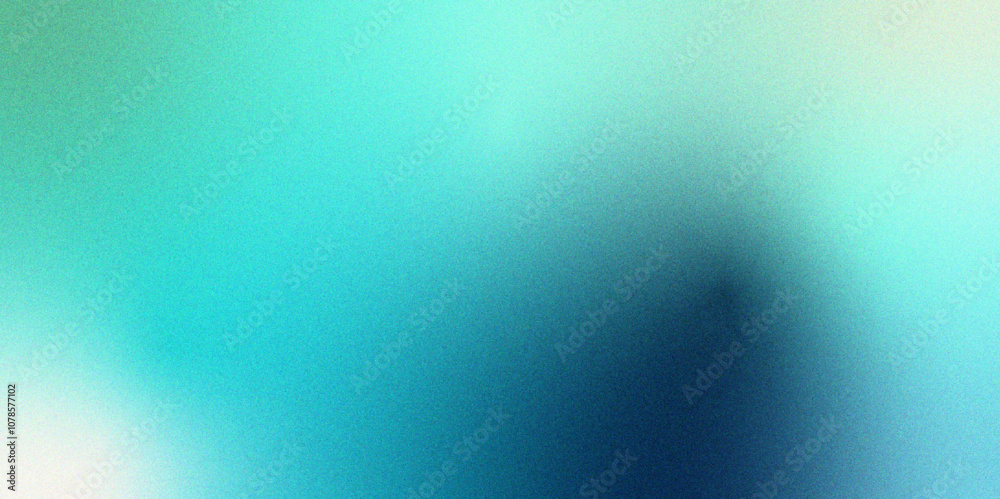 Poster aqua color gradient background. blue color grunge light texture background. grainy retro style backd