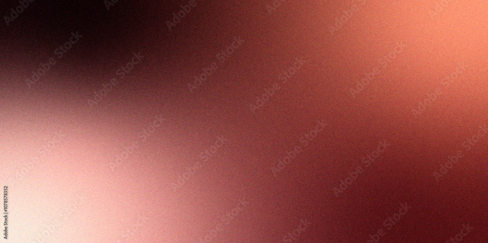 Poster Red color gradient background. Red color grunge light texture background. Grainy retro style backdrop. classic deep Rose gradation pale red paint with minimal stye and space