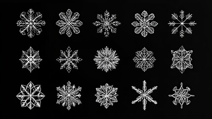 snowflakes icon, snow sign, snowflake template, winter snowflakes, snowflakes icons, winter icon, snowflake collection, vector illustration, EPS 10, snowflake design, cold weather, frozen patterns, wi