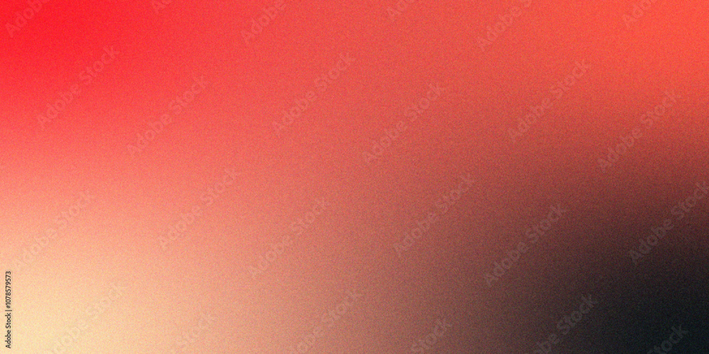 Poster Red color gradient background. Red color grunge light texture background. Grainy retro style backdrop. classic deep Rose gradation pale red paint with minimal stye and space